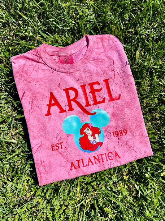 Ariel Little Mermaid Acid washed shirt