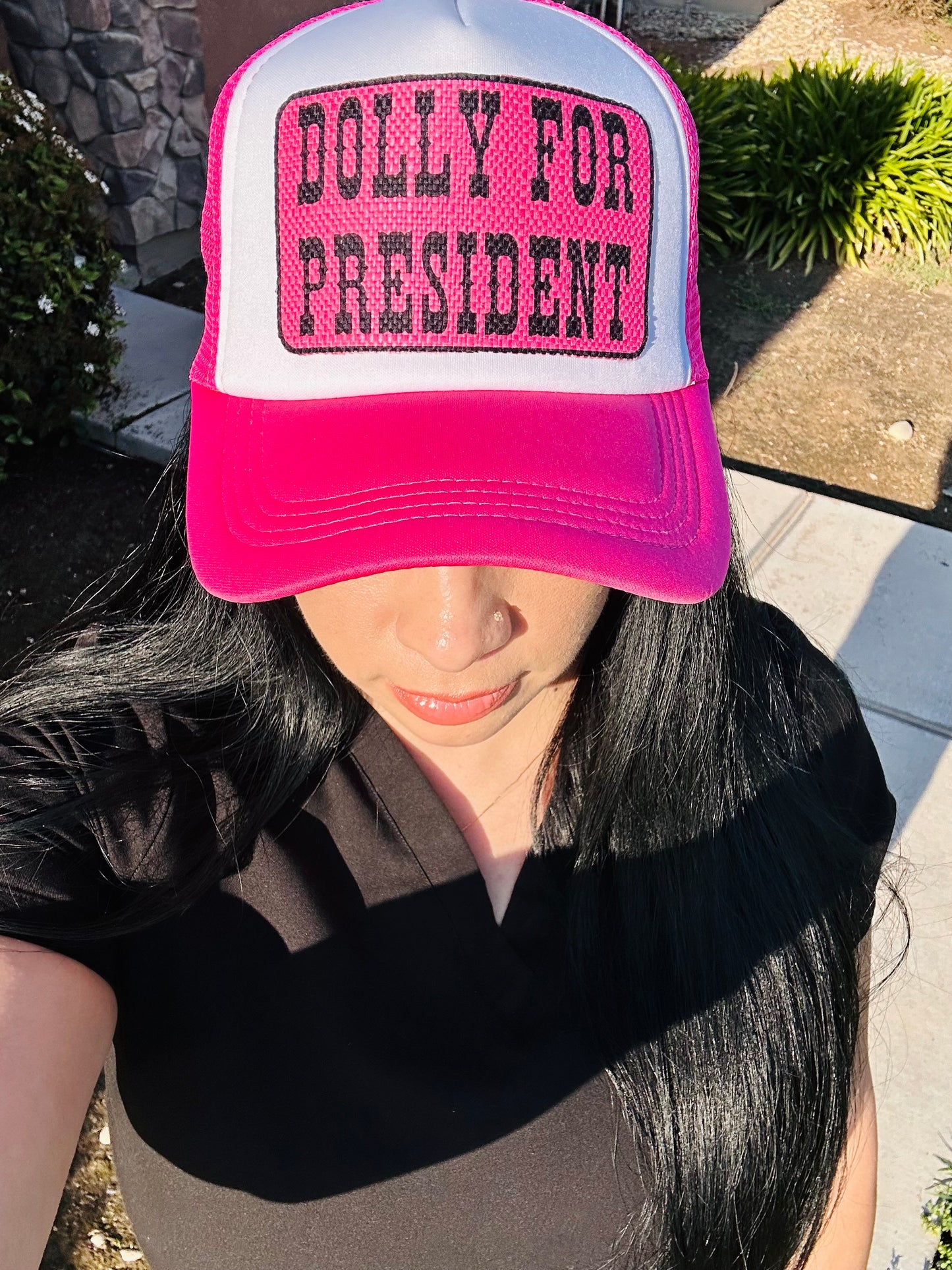 “Dolly for President” Pink Trucker Hat