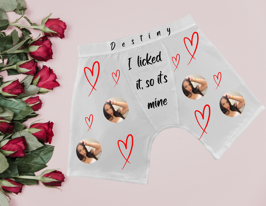 “I liked it, so it’s mine” personalized Valentines Day Boxer Briefs