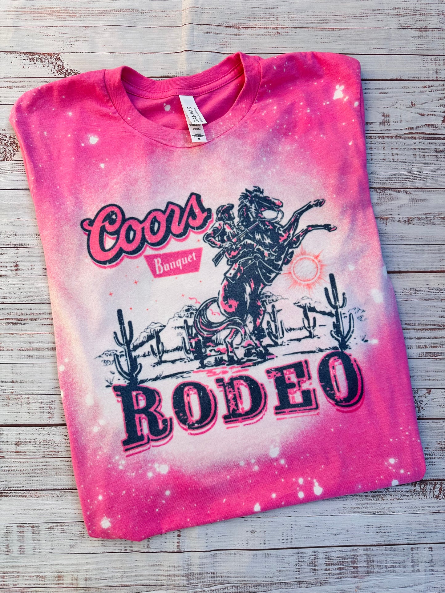 Bleached Pink Coors Rodeo shirt