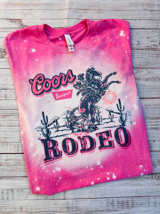 Bleached Pink Coors Rodeo shirt