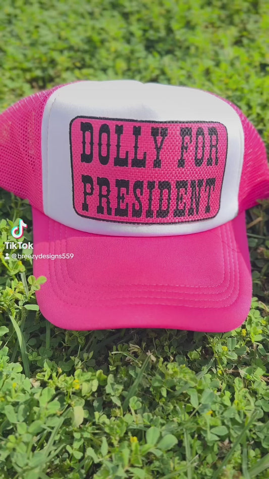 “Dolly for President” Pink Trucker Hat